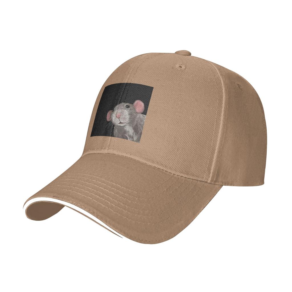 Die spähende Ratte (Grau Schwarz) Kappe Lässig Baseballkappen Verstellbare Mütze Hip Hop Sommer Unisex Baseballkappen Anpassbar