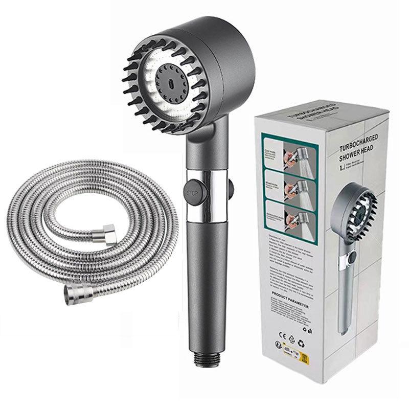Ultra-High Pressure Massage Shower Head with Spray Booster and Hair Dryer Nozzle