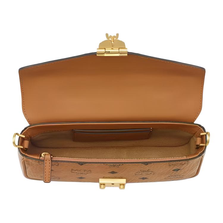 MCM Tracy Visetos Mini Shoulder Bag Women Shoulder Bag Cognac MWRGSXT01CO001