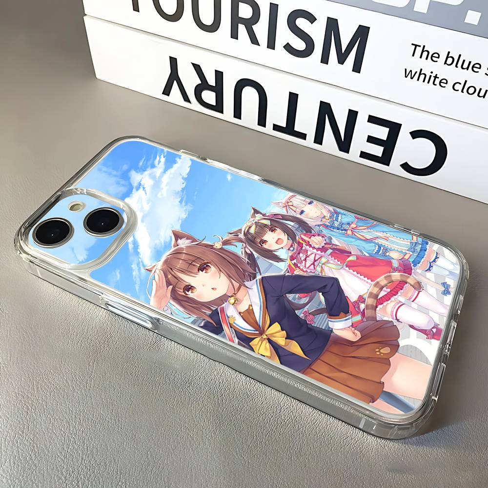 Spiel N-Nekopara Handyhülle Für iPhone 16,15,14,13,12,11 Pro,Max,Plus,X,XS,XR,SE,Mini Transparent Silikon Weich