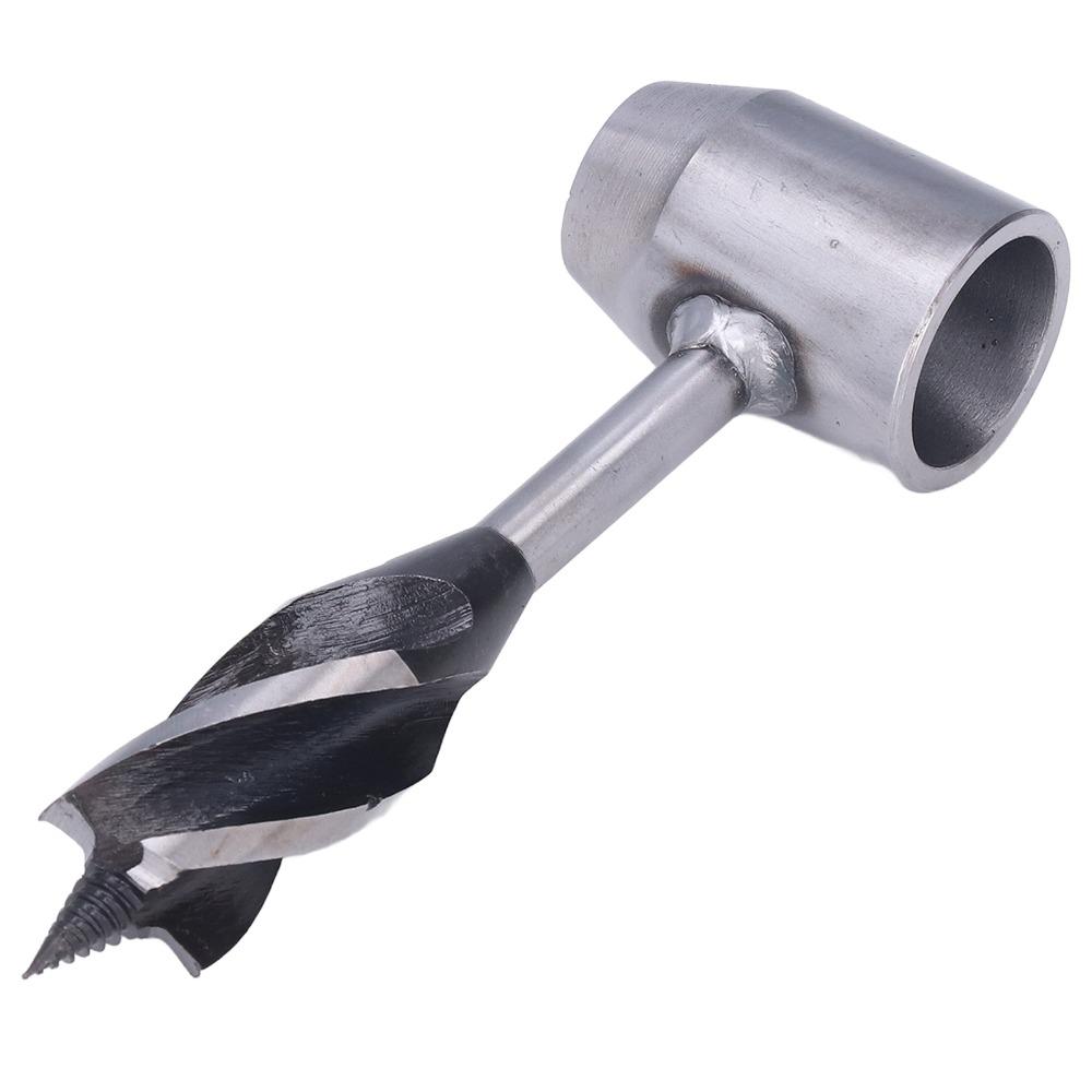 Carbon Steel Manual Auger Drill Bit 25mm Hand Hole Maker Durable Hand Auger Wrench Bushcrafting