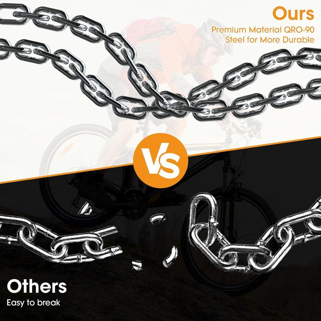 Zámek řetězu pro elektrickou koloběžku, odolný zámek řetězu pro jízdní kola s ochranou proti krádeži