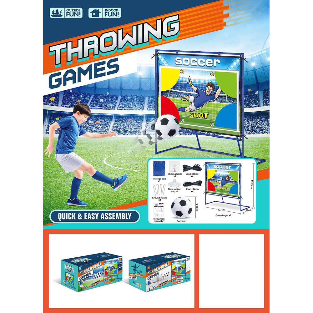 Football Toss Games Toys With 4 Inflatable Football 3 Large Mesh Bags Throwing Target Games Sports Toy Gifts For Kids Boys Girls