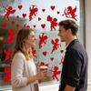 50 Pcs Glitter Cupid Shaped Cutout Window Clings Valentine's Day Red Heart Cupid Window Sticker for Wedding Holiday Party Decor