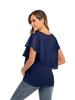 2023 Women's Chiffon Patchwork Maternity Nursing Top, Summer Short Sleeve