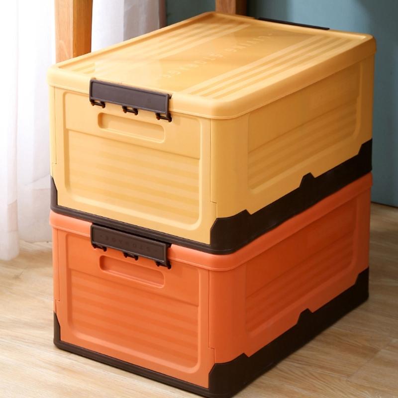Foldable Storage Bin Plastic Organizer Box for Clothes and Books Convenient Toy Container Dorm Organization Tool