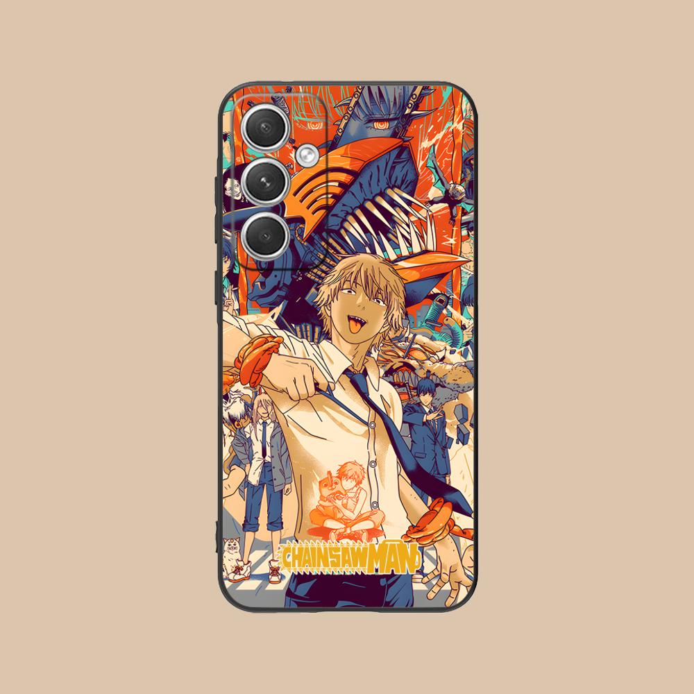

Chainsaw Anime Man Mobile Phone Case for Samsung Galaxy S25 S24 S23 S22 S21 S20 Note20 Plus FE Ultra Colour Protective Cover Galaxy S25