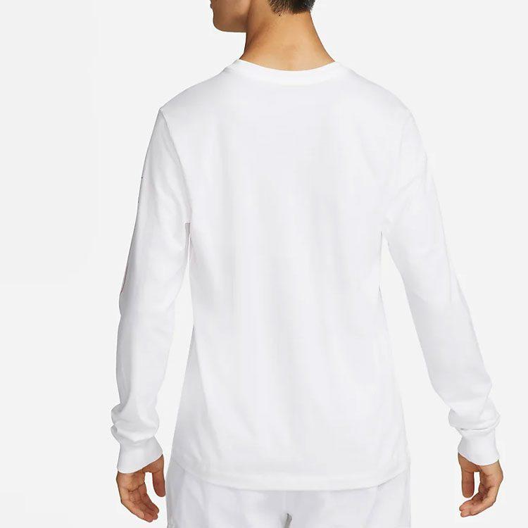 Nike T Shirts Men's White Crew Neck Moderate Straight Fit DR8075-100