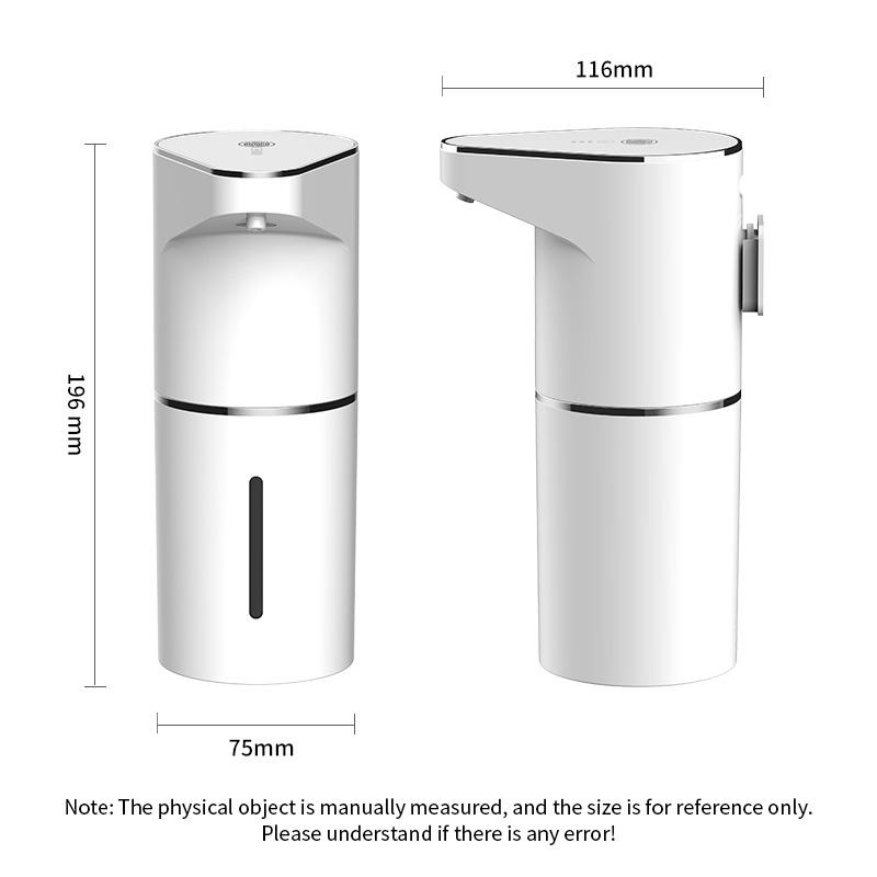 Automatic Soap Dispenser Waterproof 350ml Touchless Type C Powered Smart Soap Dispenser for Bathroom Kitchen Hotel (White,USB&5 V) белый