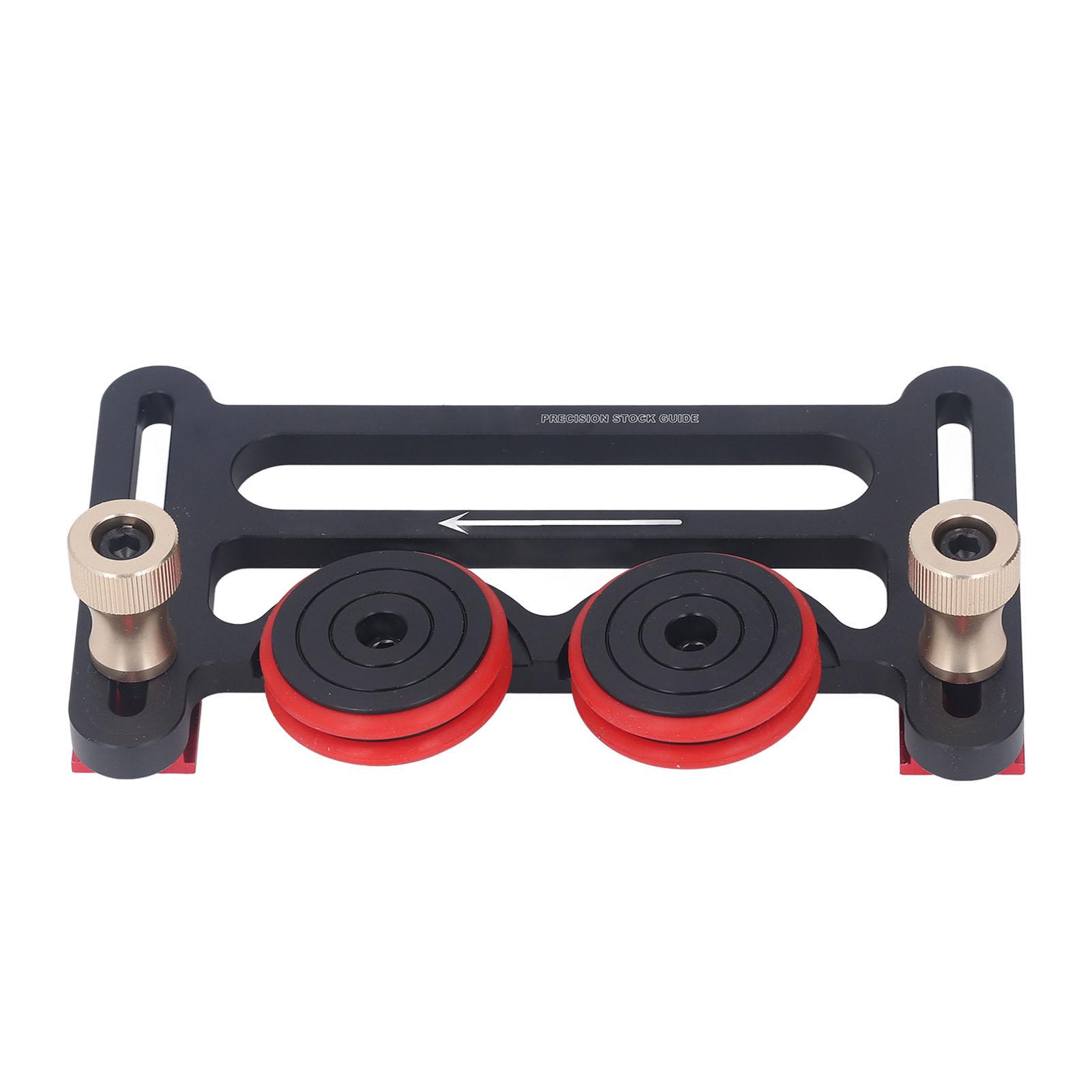 

Double Wheel Bearing Stock Roller with Sliding Blocks Table Saw Feeding Guide Roller for Woodworking