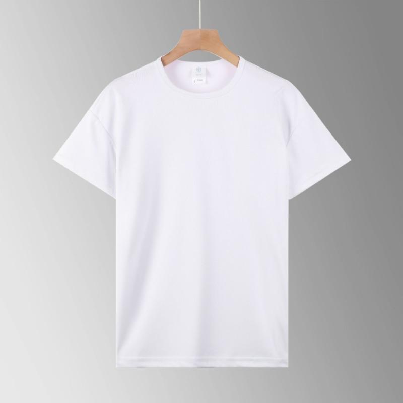 T-shirt de sport pour homme Taille européenne Manches courtes Col rond Séchage rapide Respirant