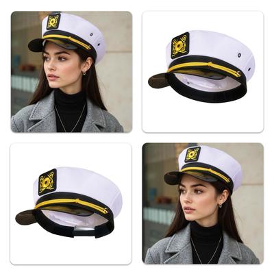 Chapeau de Capitaine Marin pour Scène Fête Marin Cosplay Costume Mascarades Chapeau de Capitaine pour Fête d'Halloween