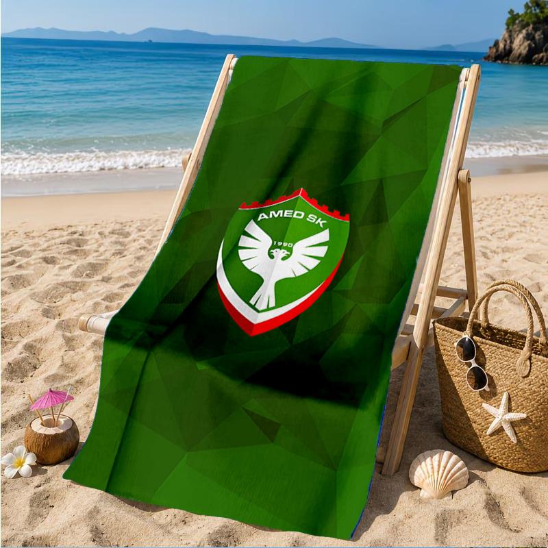 Amed Sk Crest Design Beach Towel, Quick-drying, Easy To Care For, Suitable for Both Fitness and Beach Vacations,Sports Essential