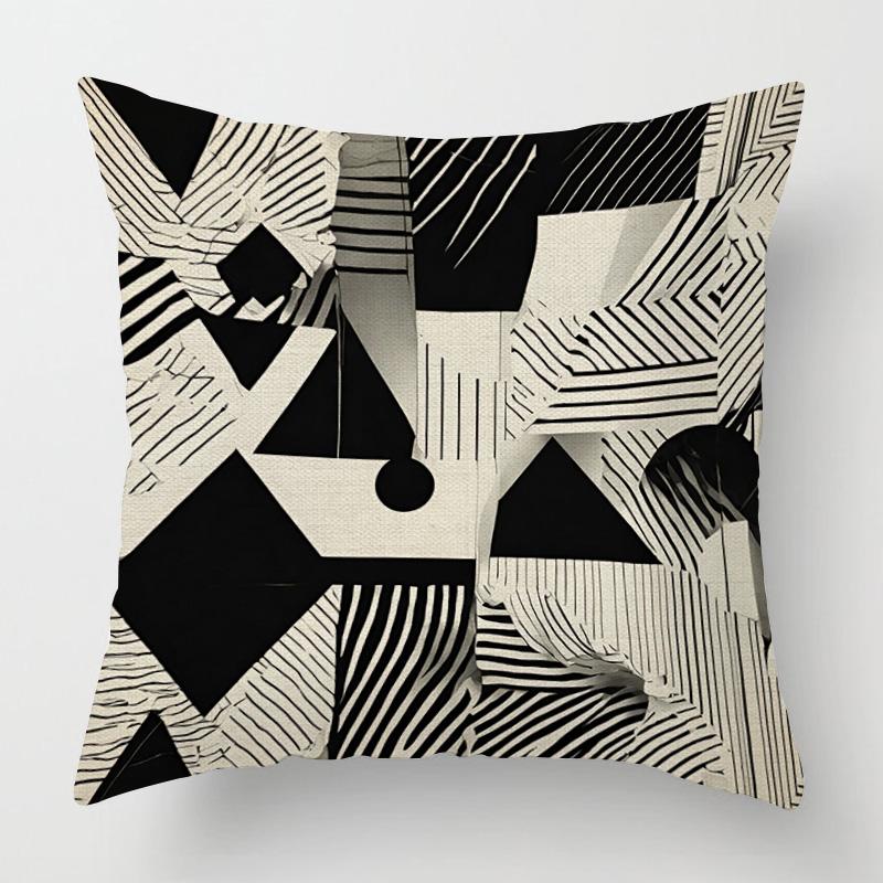 Home Decor Modern Abstract Geometric Pattern Pillow Covers Pattern Cushion Cover Suitable For Sofa Bedroom Car Pillow Cover