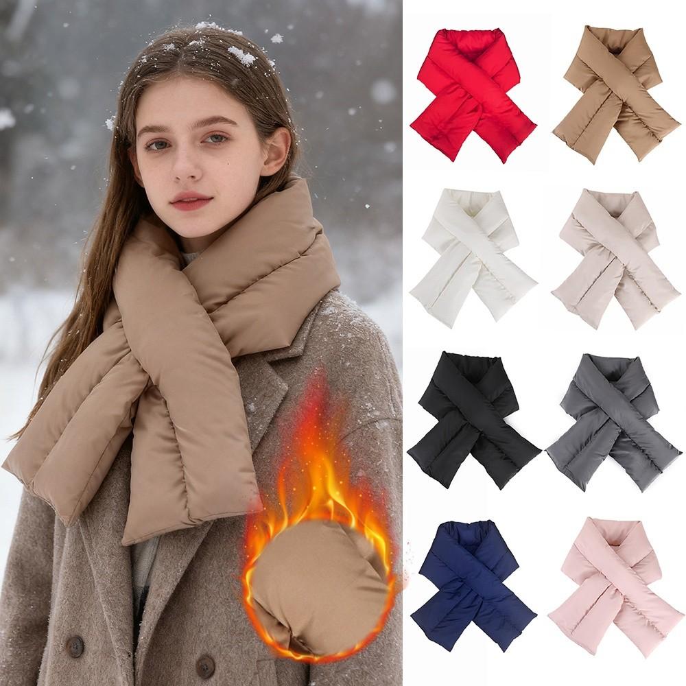 Warm Winter Scarf Down Cotton Skiing Scarve Simple Fashion Neck Warmer Women Men