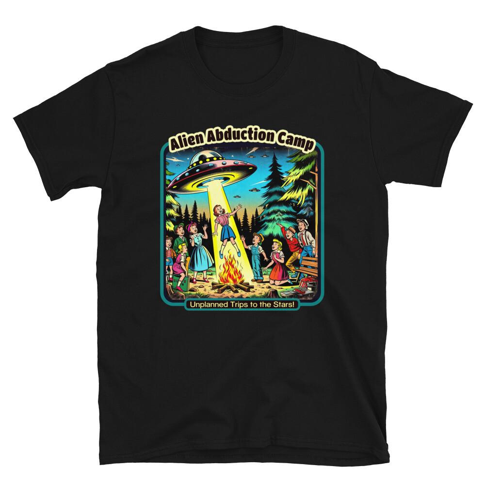 Funny Vintage Alien Abduction Camp UFO Alien T-shirt Unisex T-Shirt XXXXL
