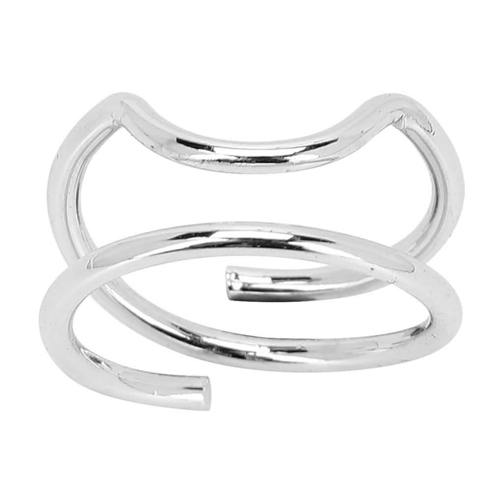 Index Finger Nail Ring Vintage Metal Nail Cap Cover Ring Fingernail Nail Art Charm for Women Girls3046 White