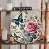 Vintage Butterfly Floral Iron Wall Art Metal Sign Home Decor Gift