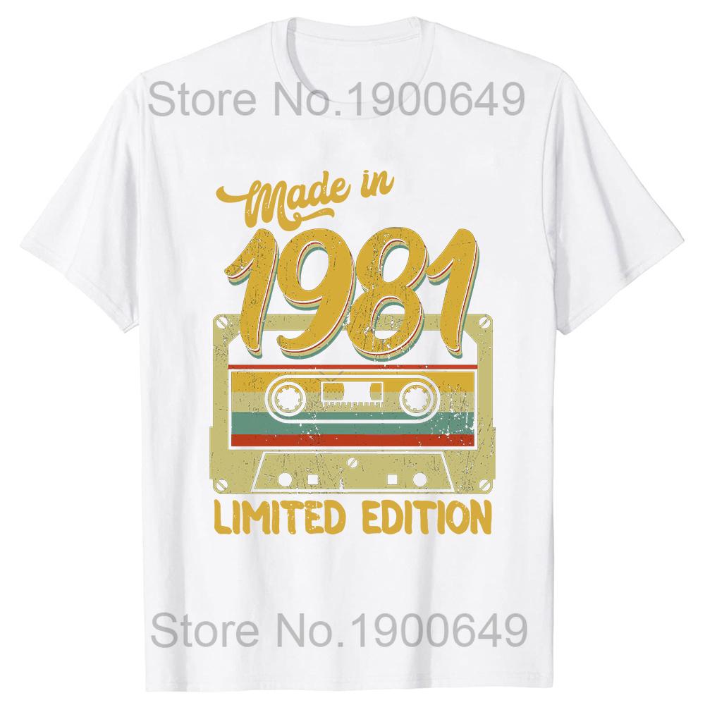 Funny Made In 1981 Limited Edition Classic T Shirts Summer Graphic Cotton Streetwear Short Sleeve Birthday Gifts Tshirt Men