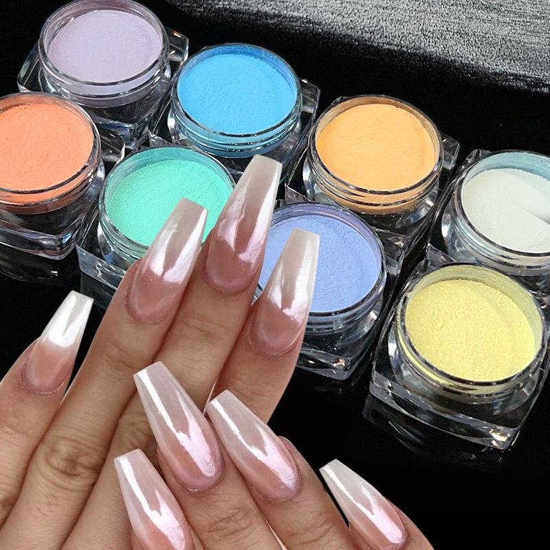 Highlight Symphony Neon Powder, Translucent Neon Mirror Flour Pearlescent Fine Glitter Diy Manicure Nail Ornament