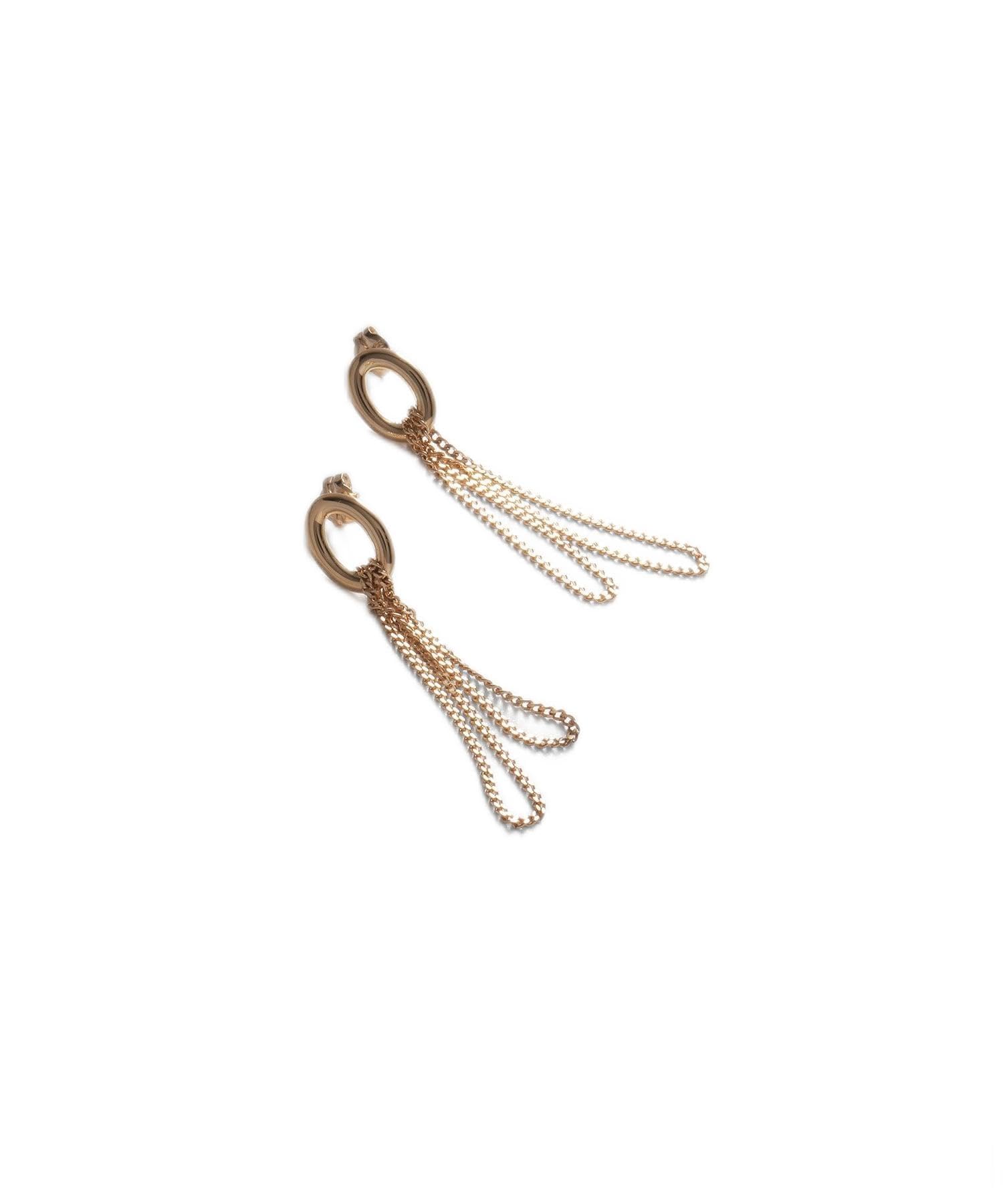 

Earrings K10 Hollow Oval Hook Chain Stud Earrings 40576552 Yellow Gold 00 [Kokoshnik] Women s (100)