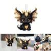Surface Acrylic Flat Black Dragon Pendant With Cartoon Style For Use Gift