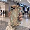 Gold Ribbon Light Fluid Phone Case for iPhone 16 15 14 Pro Max 13 12 11 Mini XR XS SE Wavy Edge Soft Protective Cover