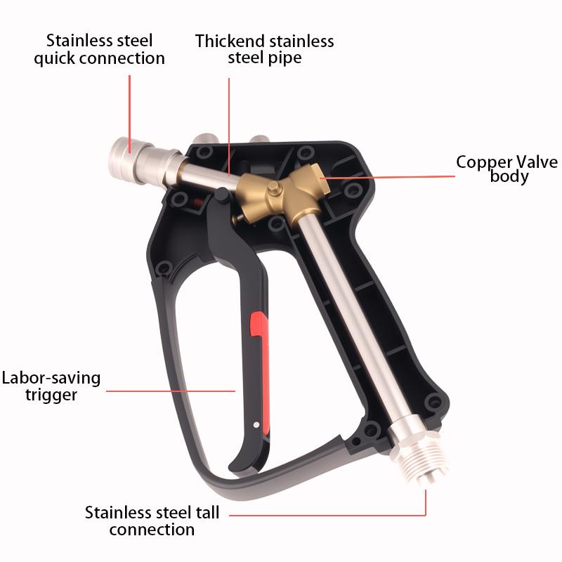 M22-14 Replacement High Pressure Short Washer Gun .Power Washer Trigger Spray Gun with 1/4" Quick Connector Max 280 Bar 4000 PSI