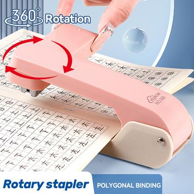 Large Rotatable Stapler For Students Home Office Use Stapling Machine Strong Clutch Large Capacity Staple Extractor