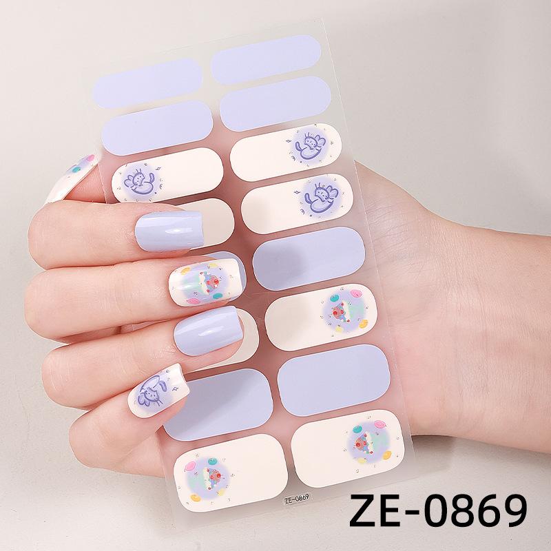 Gradient Glitter French Manicure Film Nail Stickers 3D Hot-selling Nail Stickers