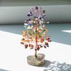 7 Chakra Gemstone Bonsai Tree with Orgone Heart Base – Feng Shui Showpiece for Positive Energy