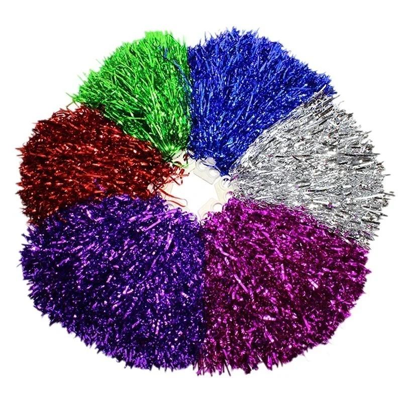 1Pc Metallic Cheerleader Cheer Cheerleading Dance Party Team Spiel Sport Pompoms Dekorateur Club Sport Versorgung Cheerleader