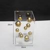 Abstract Art Metal Ball, Square Transparent Acrylic Container Box, Desktop Decoration Model, Home Decoration Crafts, Gifts