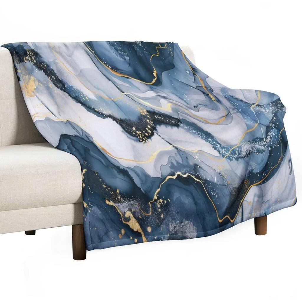 Marble Texture Series digitalprinted polyester Bedroom velvet flannel cover blanket Fleece soft sofa cover blankets for beds