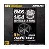 BNDS Scale Custom Black for Diecast 1/64 Wheels, Chrome, BC26401S-BC, Approx. 8.9mm, Cars, Etc. [Used]