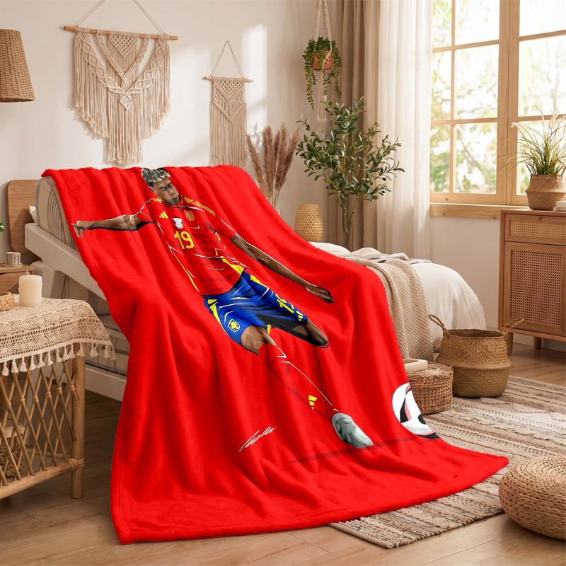Lamine Yamal Print Flannel Blanket Soft Warm Sofa Bed Throw Blanket For Home Office Bedroom