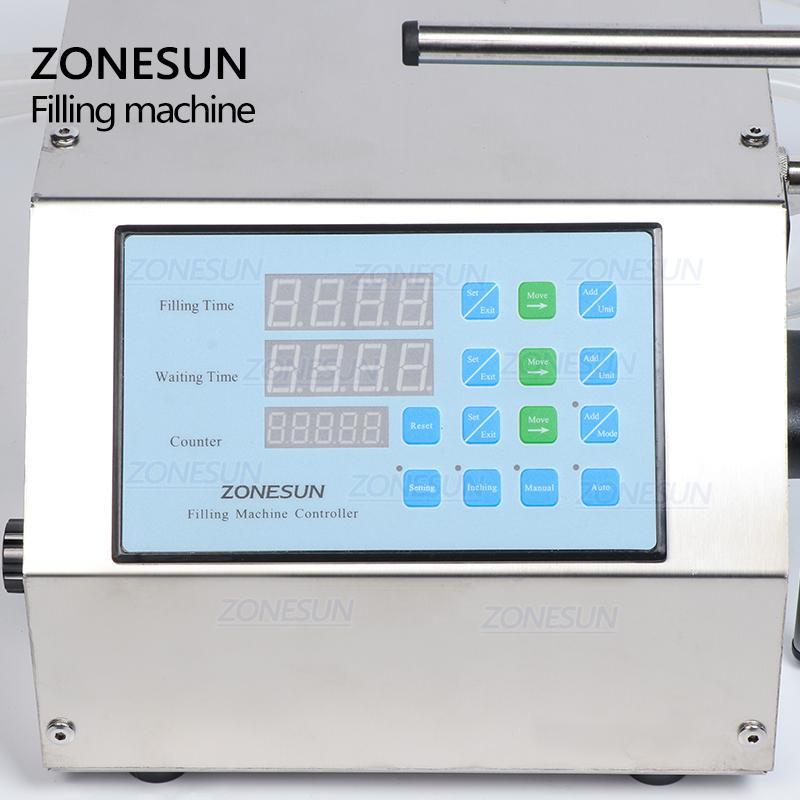 ZONESUN ZS-DPYT2P Riempitrice Liquidi Semi-Automatica a Pompa a Diaframma a Doppia Testa