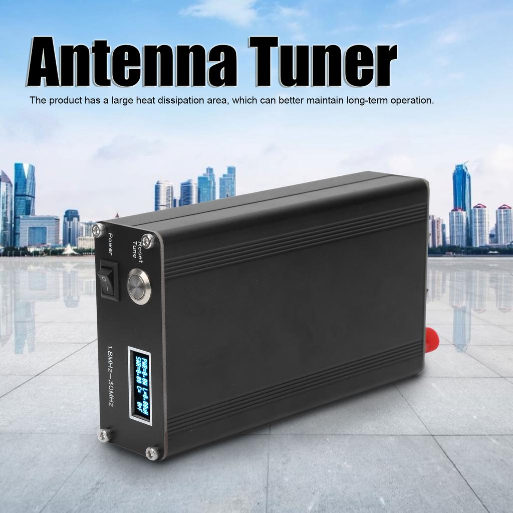 Antenna Tuner Aluminum Alloy Tester C Type 1.8‑30Mhz ATU‑100 HAM 10‑15VDC