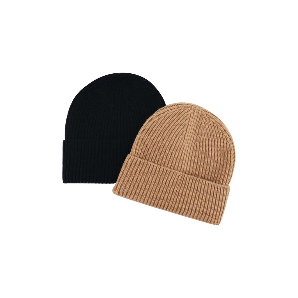 Winter New Solid Color 100% Pure Wool Knitted Hat, High-End And Versatile, Warm Woolen Hat For Men And Women