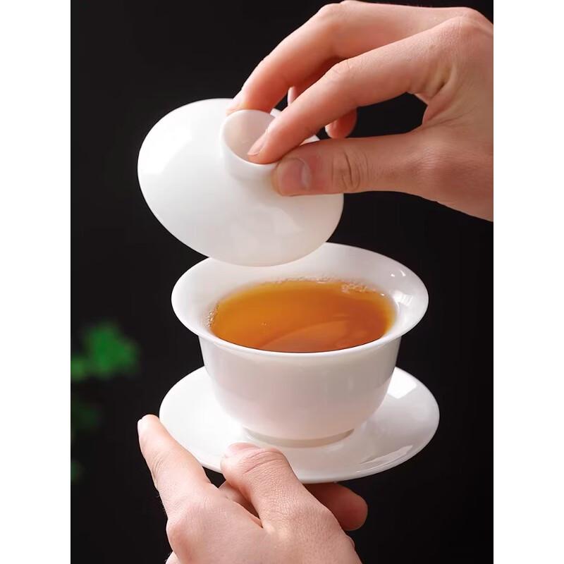 Mutton Fat Jade White Porcelain Kung Fu Tea Set