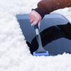Extendable Ice Scraper with Sponge Handle Car Defrosting Snow Removal Tool Ergonomic Car Window Snow Remover for Window Frosting