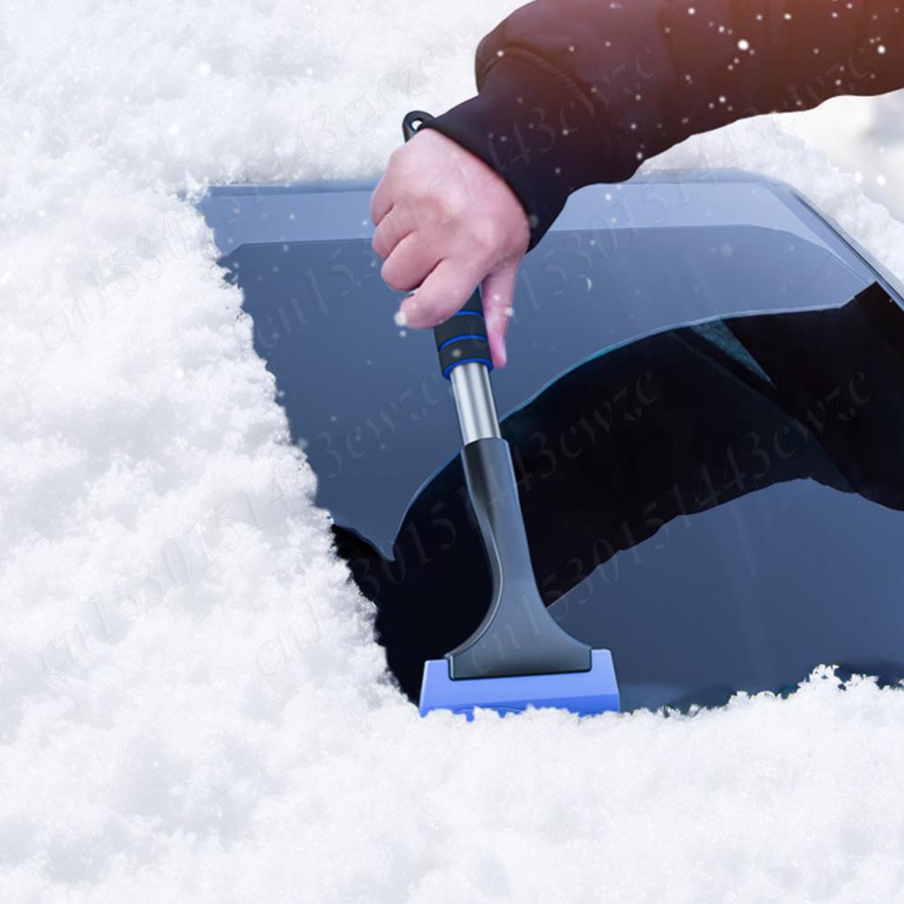 Extendable Ice Scraper with Sponge Handle Car Defrosting Snow Removal Tool Ergonomic Car Window Snow Remover for Window Frosting