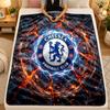 Flannel BlanketChelsea FC Warm Soft Throw Blanket for Indoor Sofa Bed Living Room Use