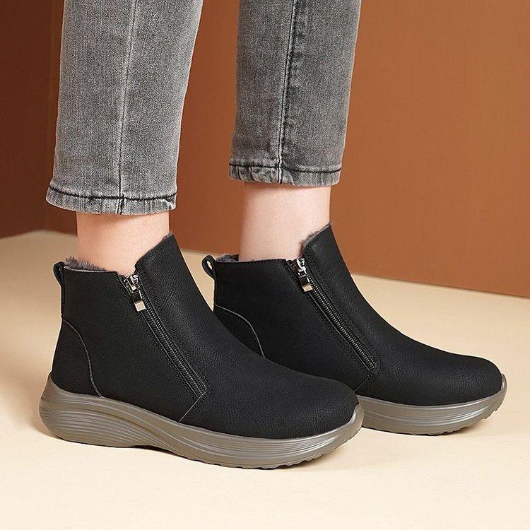 Snow boots women's non-slip 2025 winter new cold-proof cotton shoes piled and thickened Northeast cotton boots thick-soled warm winter boots