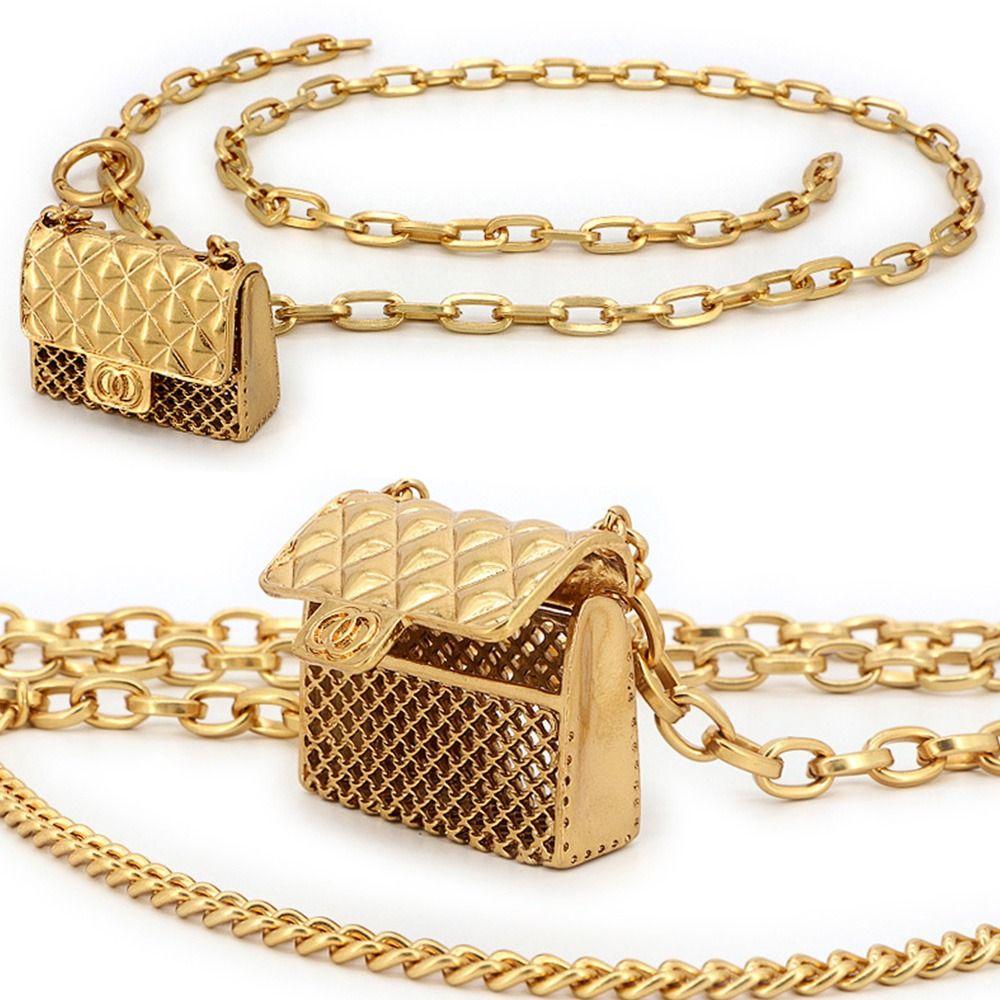 Jeans Trousers Casual Metal Bag Waistband Tassel Waist Strap Gold Chain Belt Trouser Dress Belts