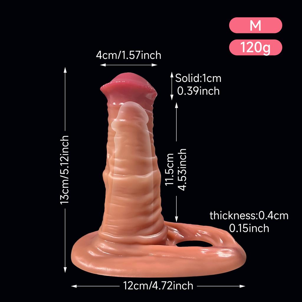 Simulated Animal Horse Penis Set Silicone Soft Skin Cover Men's Wearing Extended Time Sexual Products Adult Sex Toys