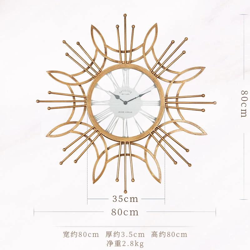 

Gold Nordic Transparent Clocks Luxury Design Silent Classic Living Room Clocks House Aesthetic Metal Reloj De Pared Decoration