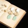 European & American Geometric Metal Dangle Earrings - Bohemian Style Accessory