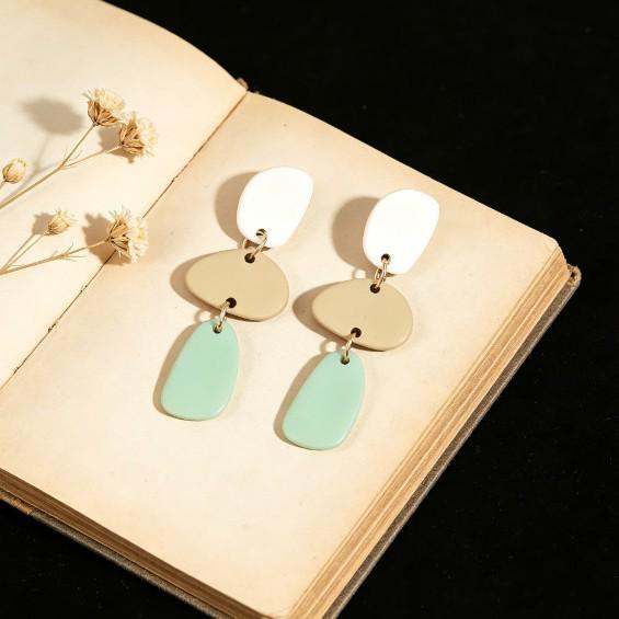 European & American Geometric Metal Dangle Earrings - Bohemian Style Accessory