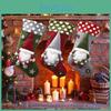 Plush Christmas Stocking With Gnome Santa Claus Design Candy Sack For Xmas Tree Hanging